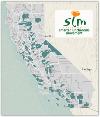 Map of the California Smarter Lunchrooms Movement.