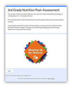 Use our online surveys to gauge students' knowledge before + after a lesson.