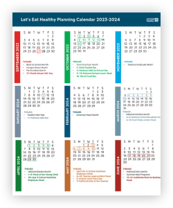 Download the Let's Eat Healthy Planning Calendar. 