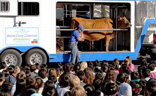 The Mobile Dairy Classroom assembly is free for California elementary schools.
